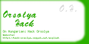 orsolya hack business card